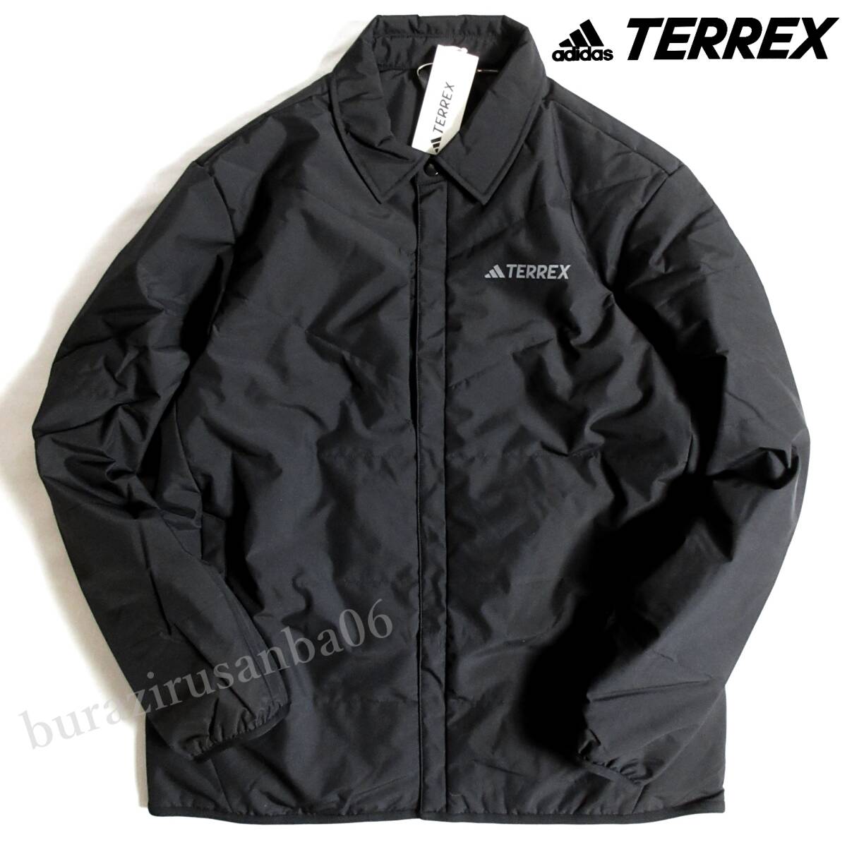 メンズ L ◆未使用 定価18,700円 adidas TERREX アディダス テレックス はっ水 ライトウェイト パデッド ジャケット 薄中綿入り 黒 IL9014