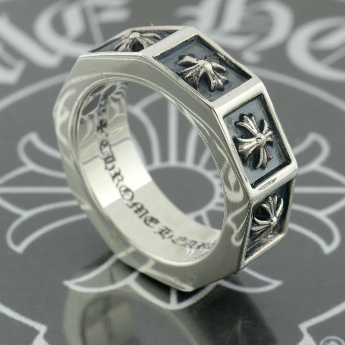 CHROME HEARTS】CH PLUS ALPHABET BLOCK RING・20号・新品加工 CHROME HEARTS】CH PLUS ALPHABET BLOCK RING・20号・新品加工