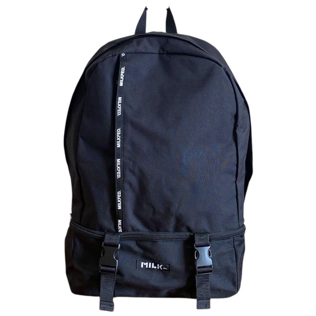 美品 MILKFED ミルクフェド リュック バックパック ブラック 美品 MILKFED ミルクフェド リュック バックパック ブラック