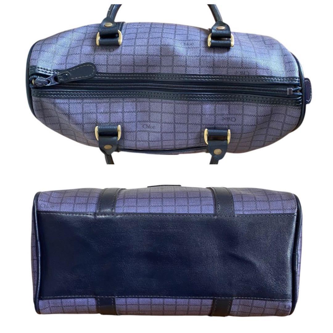 良品 Chloe クロエ ボストンバッグ パープル ヴィンテージ 良品 Chloe クロエ ボストンバッグ パープル ヴィンテージ