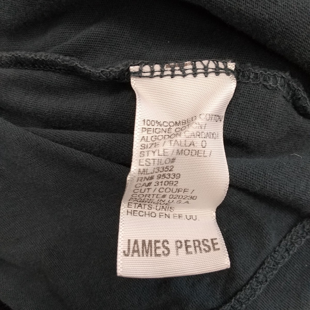 248】JAMES PERSE ジェームスパース USA製 Tシャツ 半袖 Vネック 248】JAMES PERSE ジェームスパース USA製 Tシャツ 半袖 Vネック