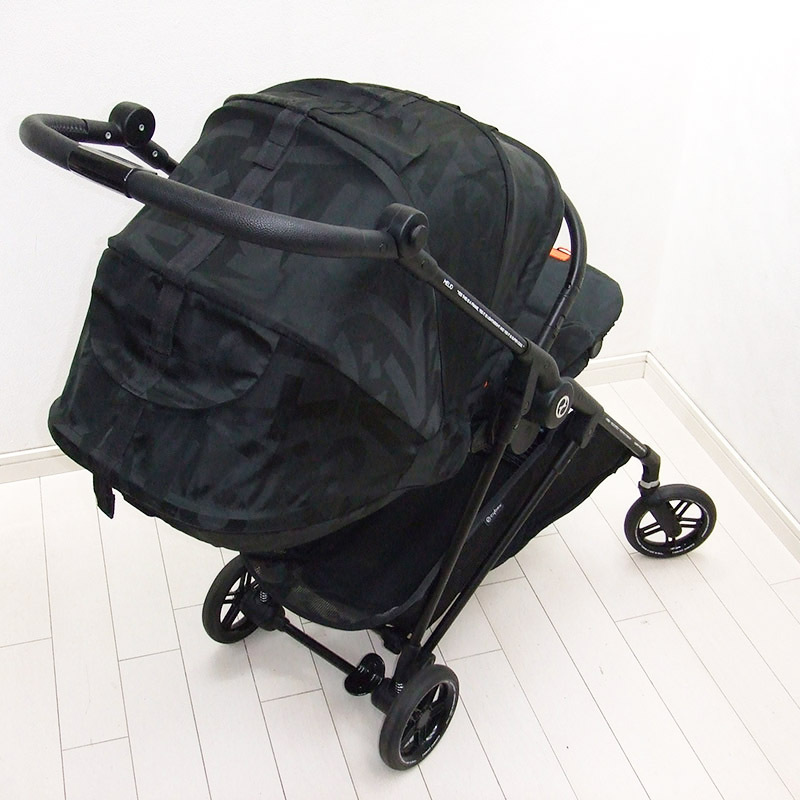 ベビーカー 中古 cybex サイベックス MELIO メリオ ブラック×オレンジ 1カ月から3歳 背面式 中古ベビーカー【C.一般中古】【中古】