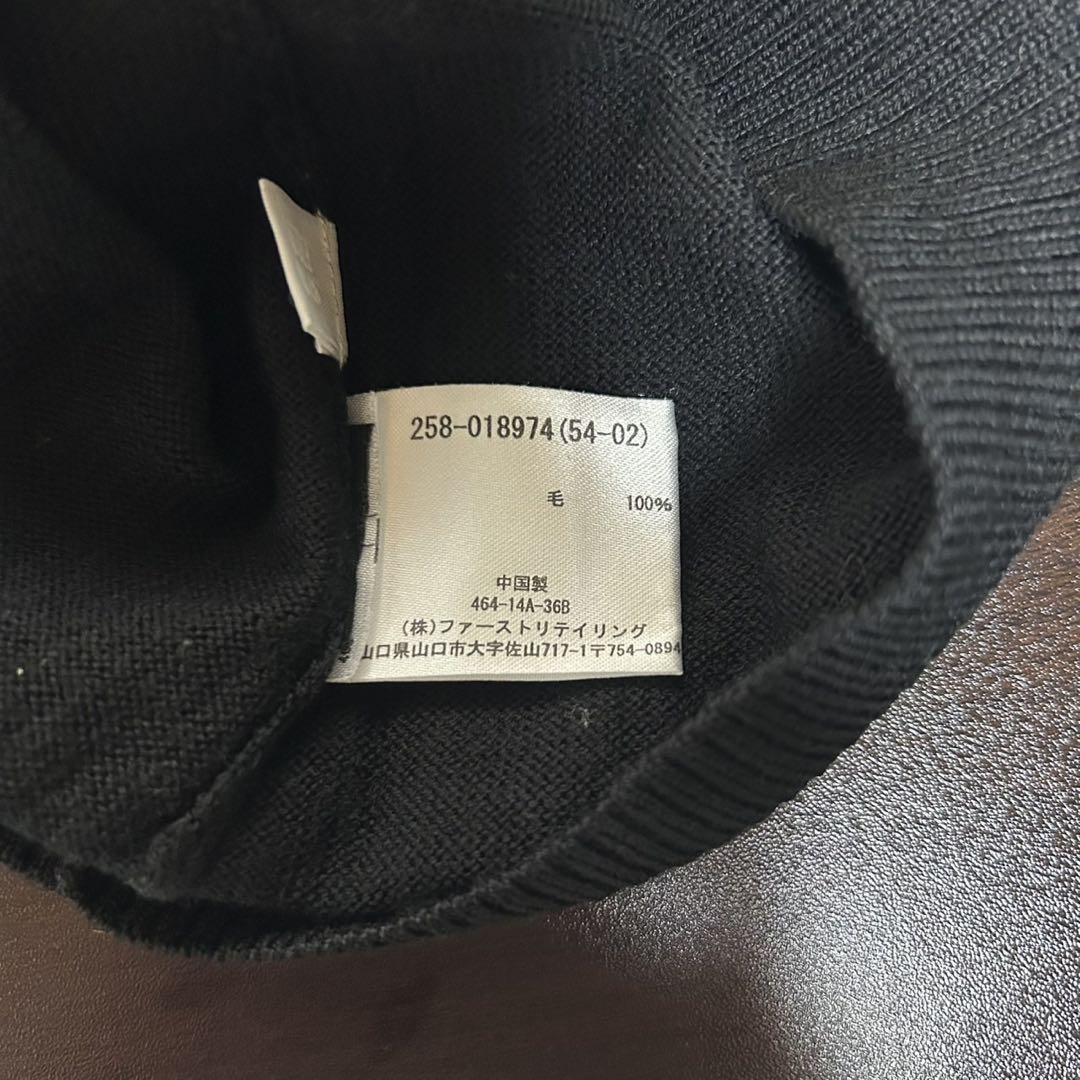 【UNIQLO】ユニクロ Vネックウールニット ブラック (S)_画像9
