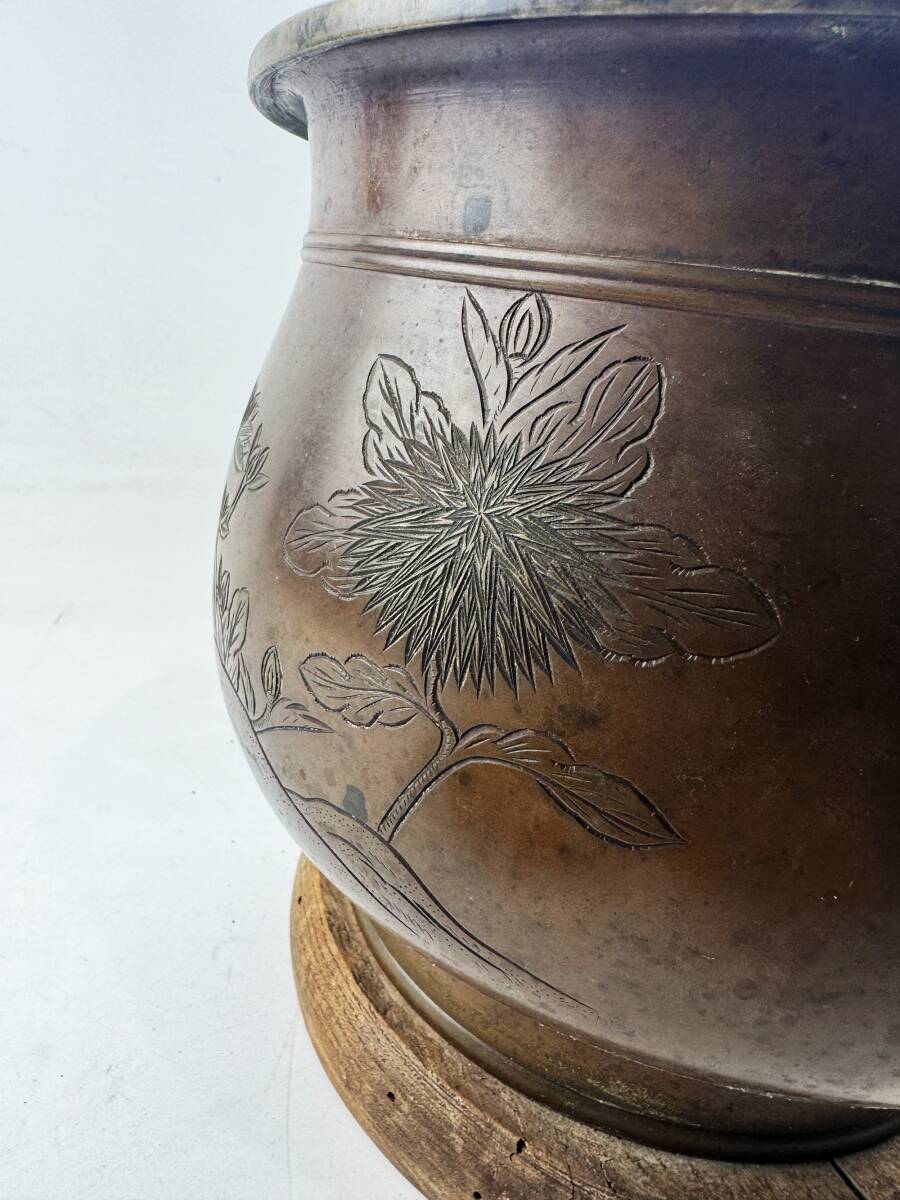 時代物 火鉢 精密彫刻 手あぶり 象 中國 古玩 骨董 古美術 時代物 火鉢 精密彫刻 手あぶり 象 中國 古玩 骨董 古美術