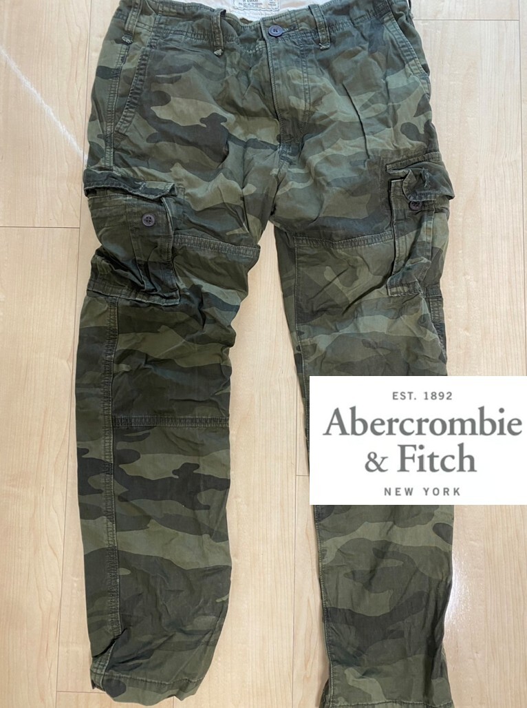 送料無料 美品中古 Abercrombie&Fitch 迷彩柄パンツ 薄手生地 送料無料 美品中古 Abercrombie&Fitch 迷彩柄パンツ 薄手生地