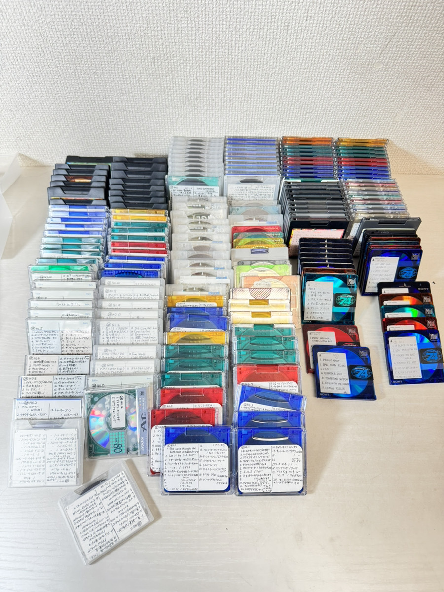 9119-01☆ミニディスク MD 使用済み おまとめ180枚以上/ケース 9119-01☆ミニディスク MD 使用済み おまとめ180枚以上/ケース