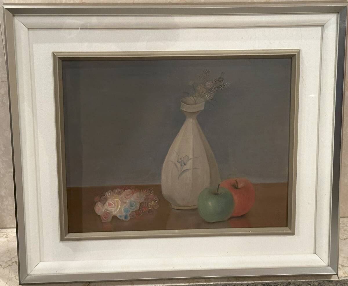 斎藤真一 静物画8号「模写」実家に古くから飾られていた油絵 斎藤真一 静物画8号「模写」実家に古くから飾られていた油絵