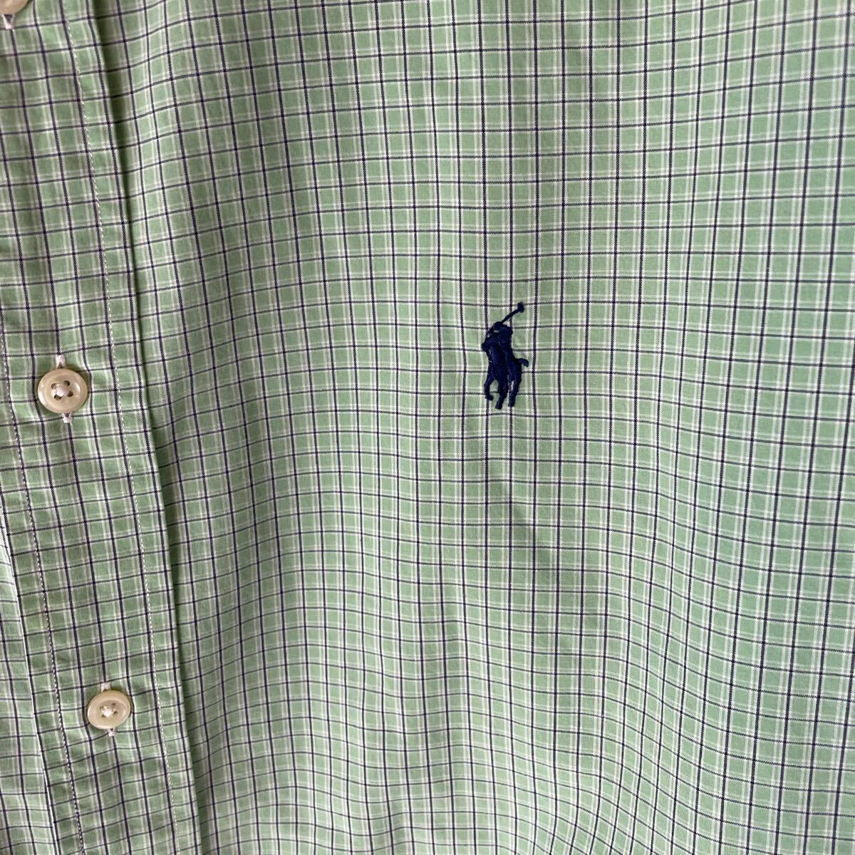 【BLAKE】Ralph Laurenラルフローレン ブレイク 薄手 ボタンダウン 半袖 シャツ オックス アメカジ チェック 90's ビンテージ