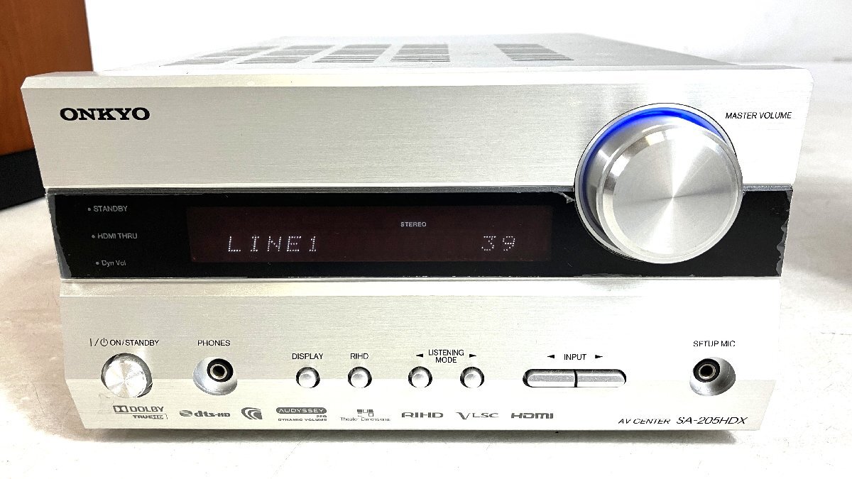 ト足】 ONKYO オンキョー AVアンプ SA-205HDX ミニスピーカー ST ト足】 ONKYO オンキョー AVアンプ SA-205HDX ミニスピーカー ST