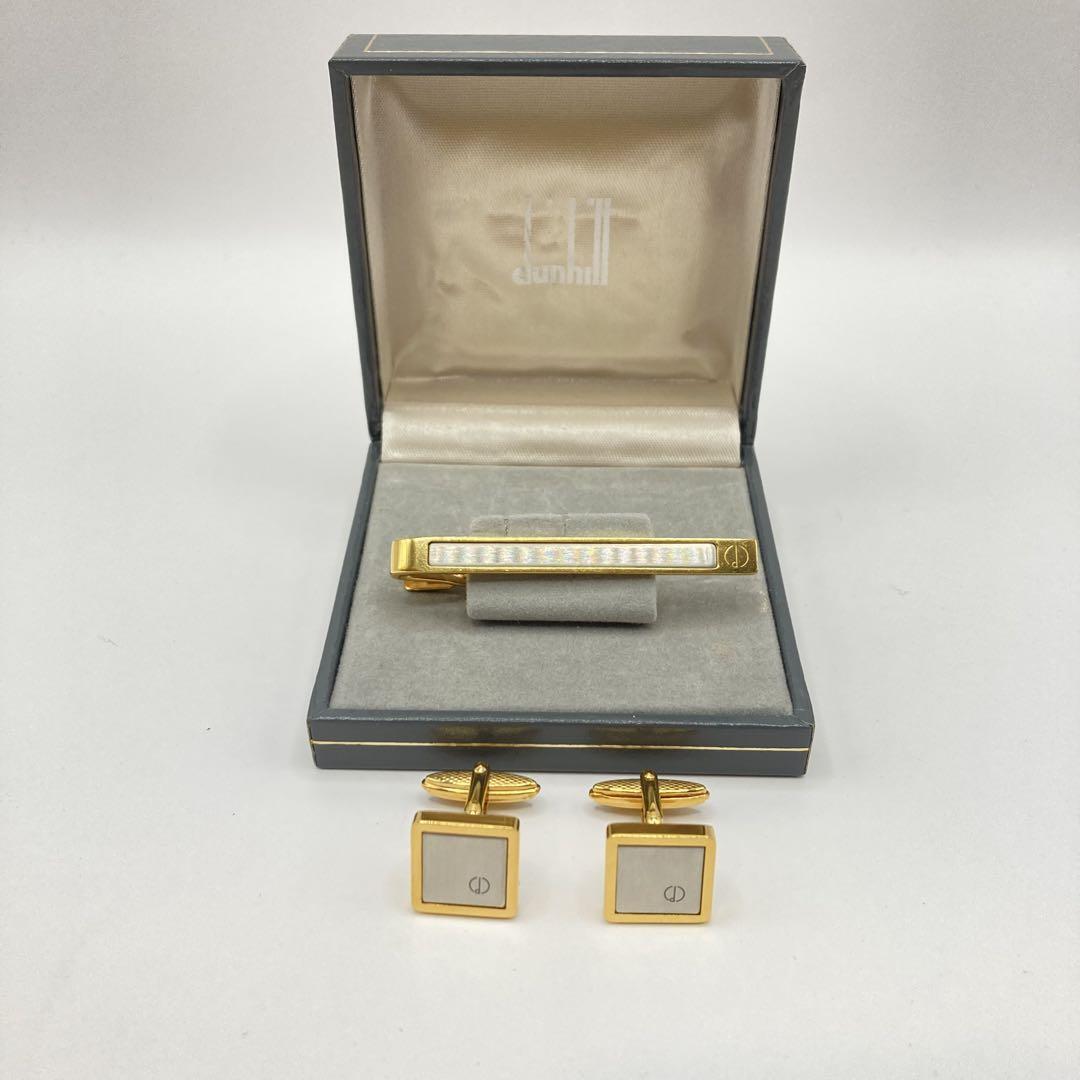 Dunhill ダンヒル カフスボタン ネクタイピン セット dロゴ Dunhill ダンヒル カフスボタン ネクタイピン セット dロゴ