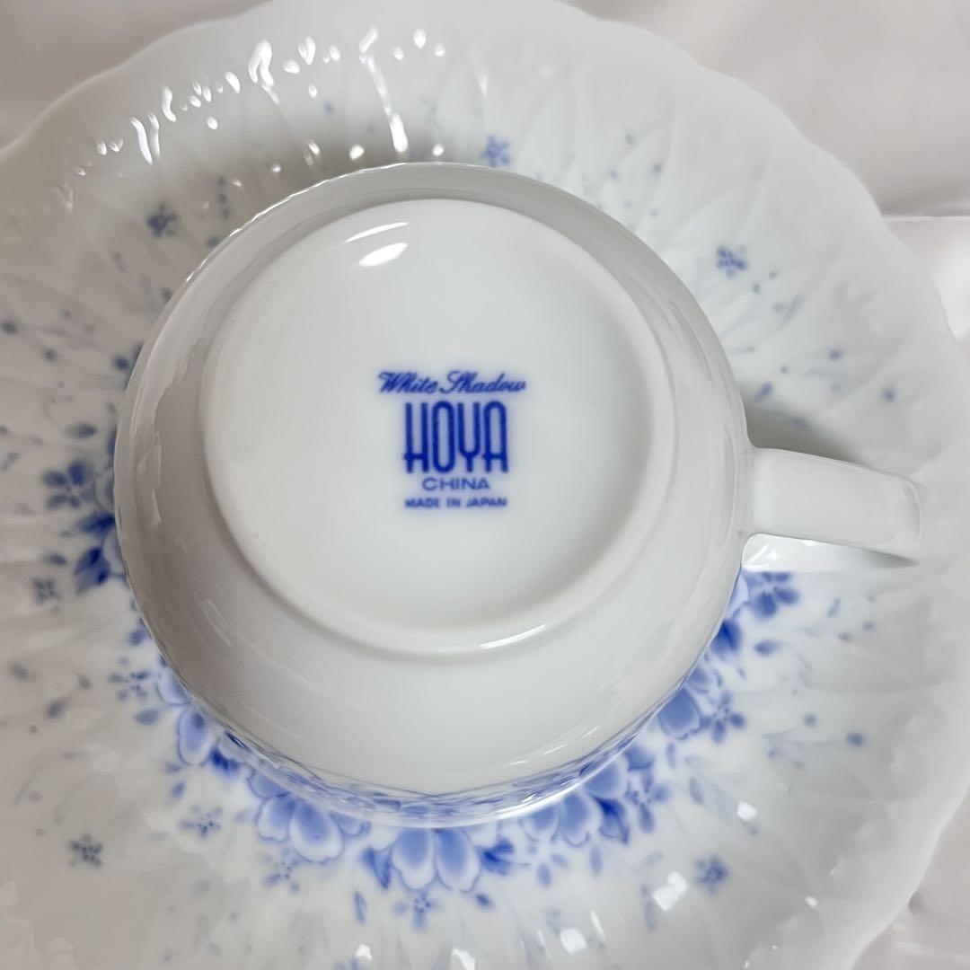 未使用 HOYA カップ&ソーサー 6客 コーヒーカップ 花柄 ブルー 未使用 HOYA カップ&ソーサー 6客 コーヒーカップ 花柄 ブルー