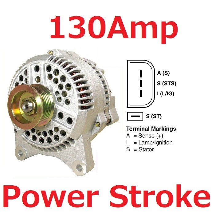 ◆◆◆ パワーストローク 新品 3G 130アンペア 1999-2004y フォード スーパーデューティー トラック F250 F350 オルタネーター ダイナモ