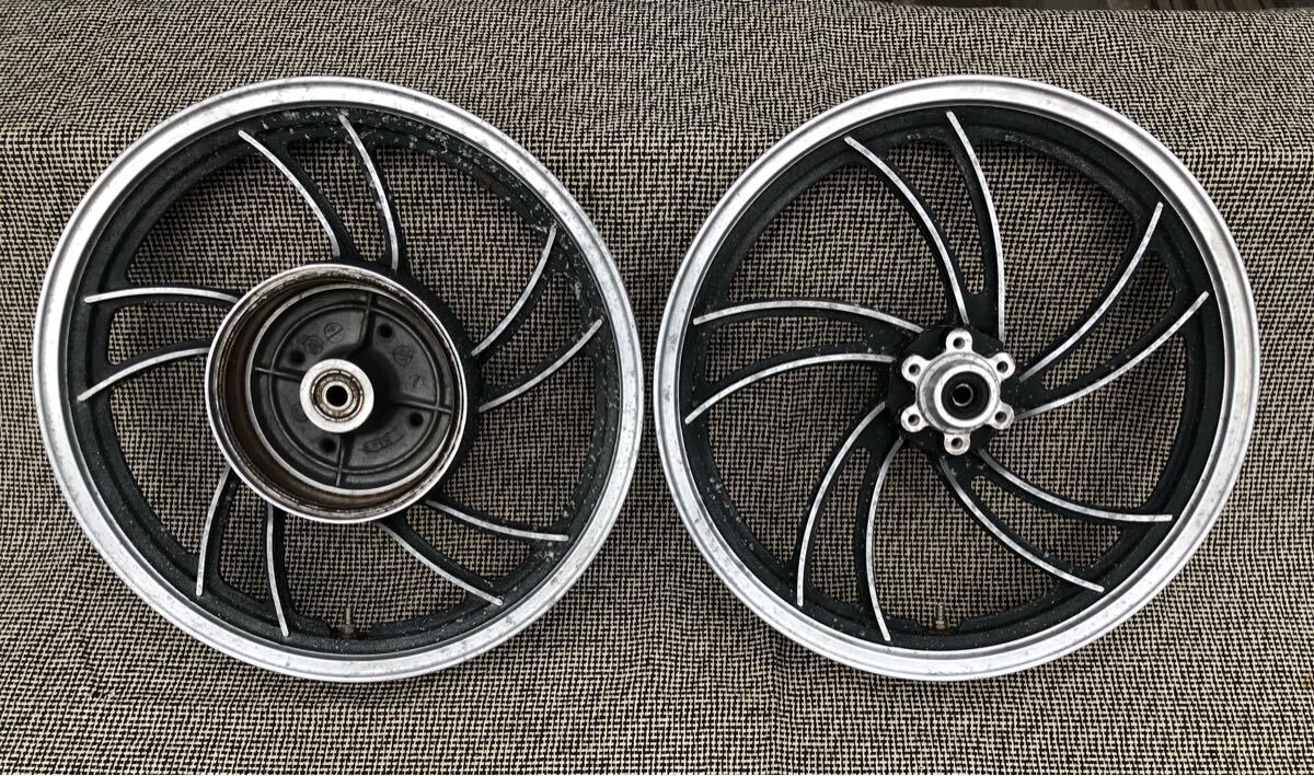 YAMAHA RZ350 純正 ホイール 18インチ MT 1.85 ENKEI 前后 セット キャストホイール RZ250 RD RZ SR XJ 流用