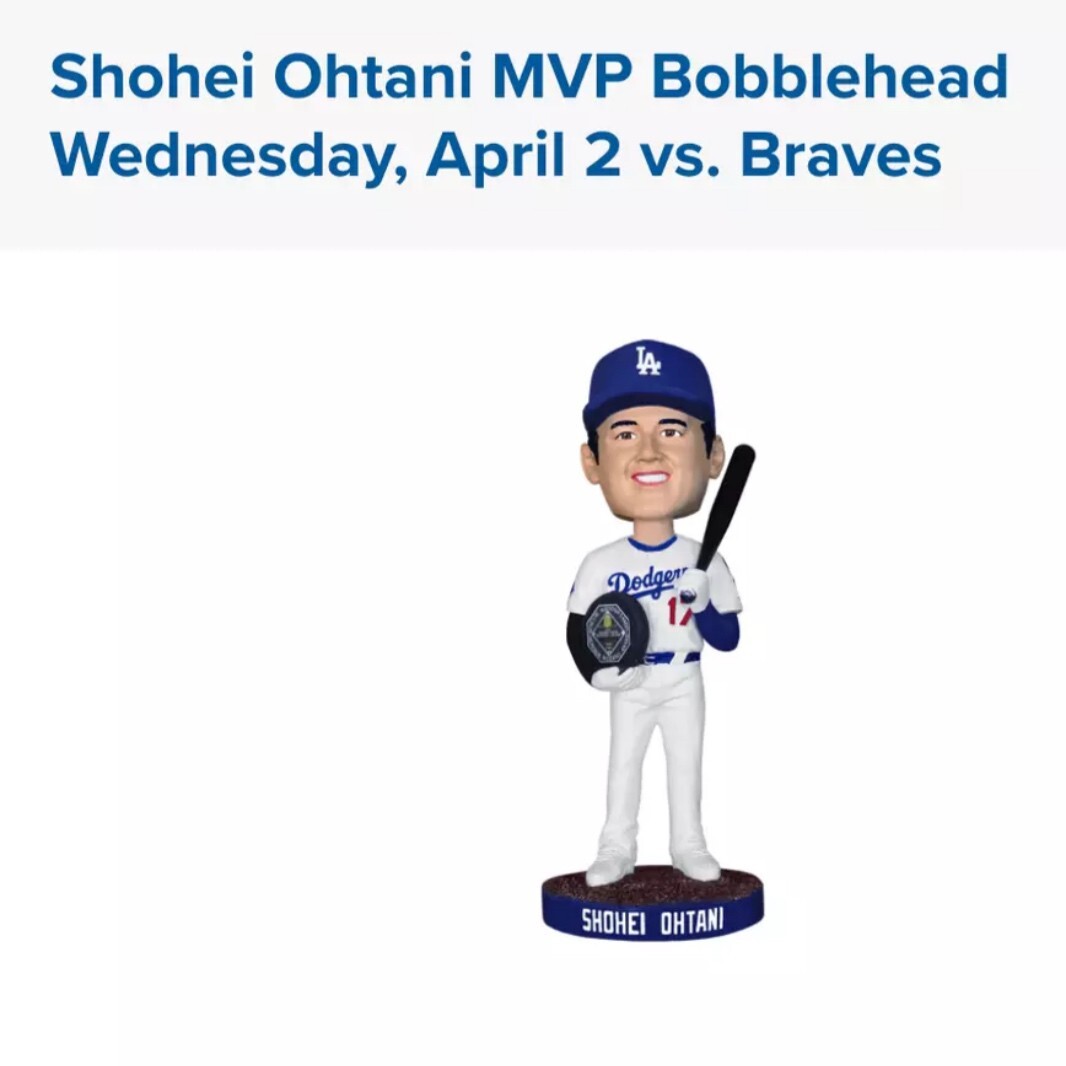 2025年4月2日 球場配布 ! ドジャース 大谷翔平 2024年 MVP 2025年4月2日 球場配布 ! ドジャース 大谷翔平 2024年 MVP