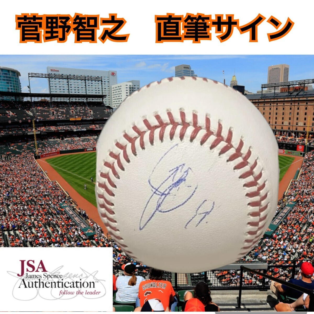 オリオールズ 菅野智之 直筆サイン ボール JSA ホログラム オリオールズ 菅野智之 直筆サイン ボール JSA ホログラム