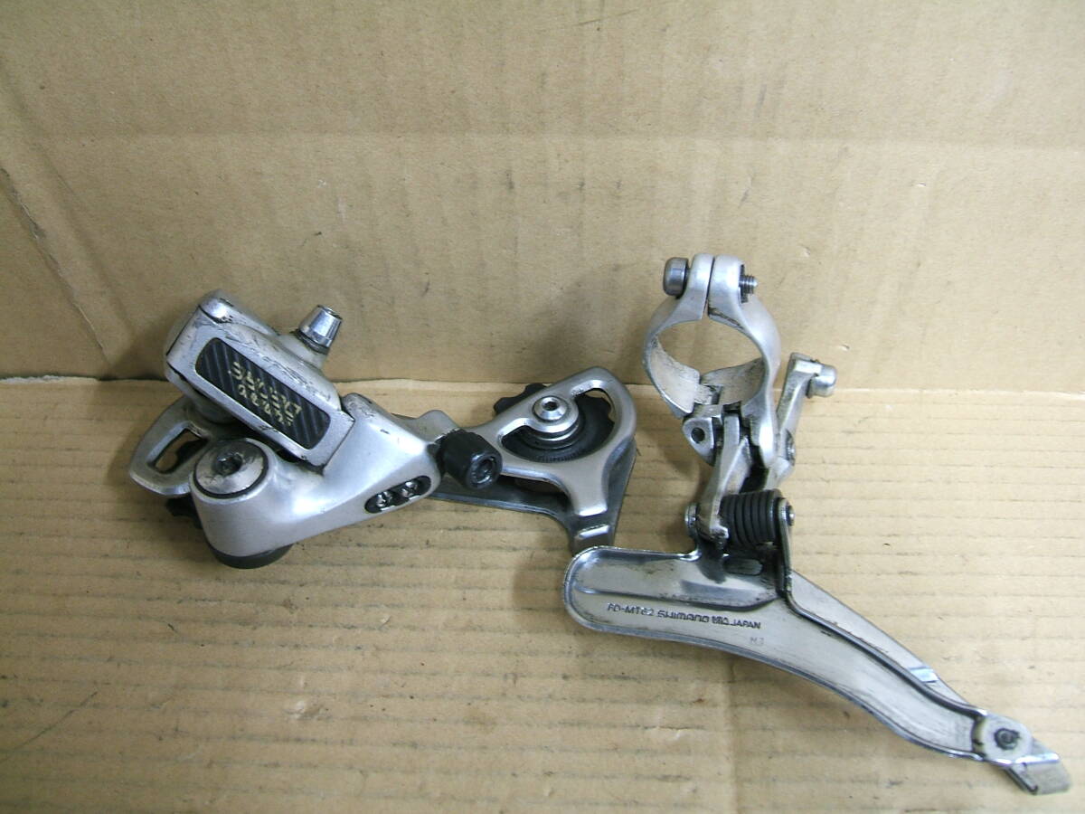 中古 前+リアディレイラー SHIMANO DEORE FD-RD-MT62 JAPAN 　198