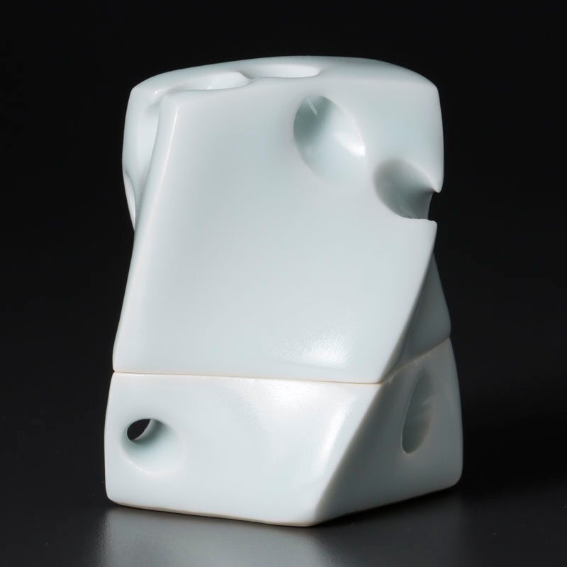 ★【古美味】人間國(guó)寶 前田昭博 白瓷香合 茶道具 保証品 ZgR7