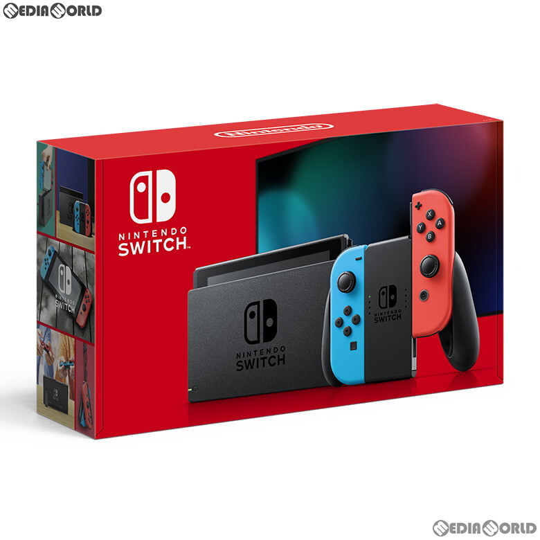 【中古】[本体][Switch]Nintendo Switch(ニンテンドースイッチ) Joy-Con(L) ネオンブルー/(R) ネオンレッド(HAD-S-KABAA)(10012707)