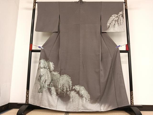 平和屋着物▽松尾光琳 訪問着 無双 絽×絽 桜花図 暈し染め 銀彩 平和屋着物▽松尾光琳 訪問着 無双 絽×絽 桜花図 暈し染め 銀彩