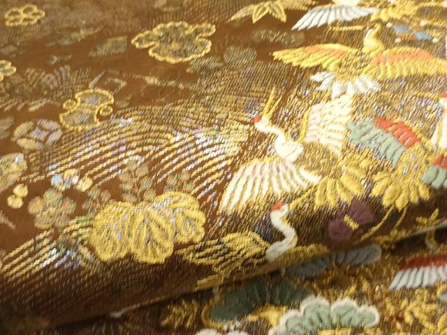 平和屋着物□六通柄袋帯 唐織 千羽鳥 唐三彩 金銀糸 正絹 逸品 平和屋着物□六通柄袋帯 唐織 千羽鳥 唐三彩 金銀糸 正絹 逸品