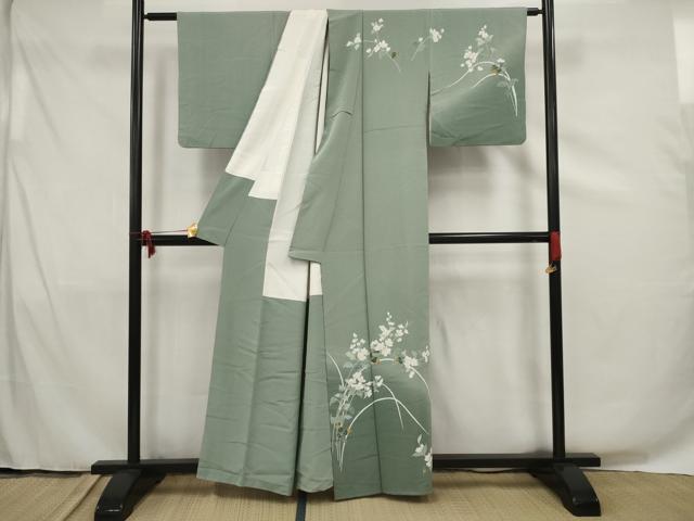 平和屋著物■訪問著　友禪　作家物　枝花文　正絹　逸品　AAAQ4450sw