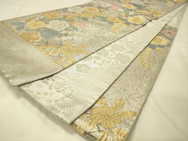 平和屋着物◎佐賀錦 両面 六通柄袋帯 花籬文 金銀糸 正絹 逸品 平和屋着物◎佐賀錦 両面 六通柄袋帯 花籬文 金銀糸 正絹 逸品