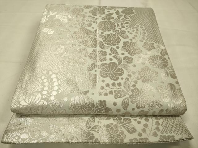 平和屋着物◎佐賀錦 両面 六通柄袋帯 花籬文 金銀糸 正絹 逸品 平和屋着物◎佐賀錦 両面 六通柄袋帯 花籬文 金銀糸 正絹 逸品