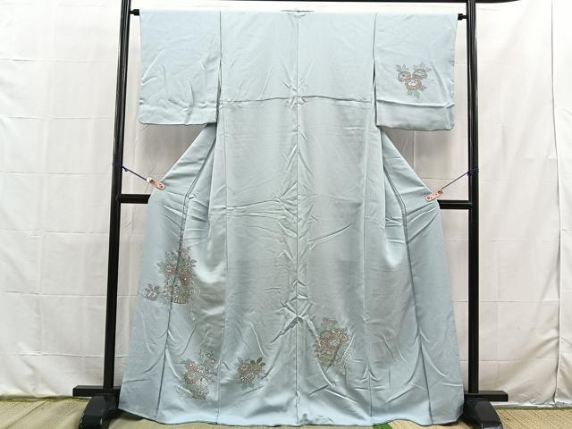 平和屋着物□訪問着 総刺繍 スワトウ相良刺繍 飾花文 金糸 正絹 平和屋着物□訪問着 総刺繍 スワトウ相良刺繍 飾花文 金糸 正絹
