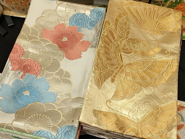 平和屋本店□1円 袋帯 西陣 まとめて100点 向かい鶴 蝶 更紗 花 平和屋本店□1円 袋帯 西陣 まとめて100点 向かい鶴 蝶 更紗 花