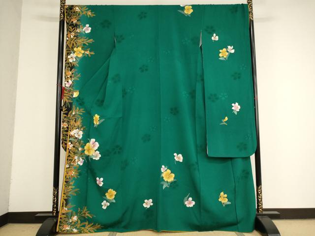 平和屋着物□豪華振袖 駒刺繍 草花文 暈し染め 金彩 十二単風 平和屋着物□豪華振袖 駒刺繍 草花文 暈し染め 金彩 十二単風