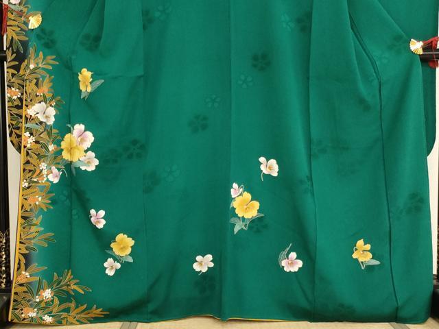 平和屋着物□豪華振袖 駒刺繍 草花文 暈し染め 金彩 十二単風 平和屋着物□豪華振袖 駒刺繍 草花文 暈し染め 金彩 十二単風