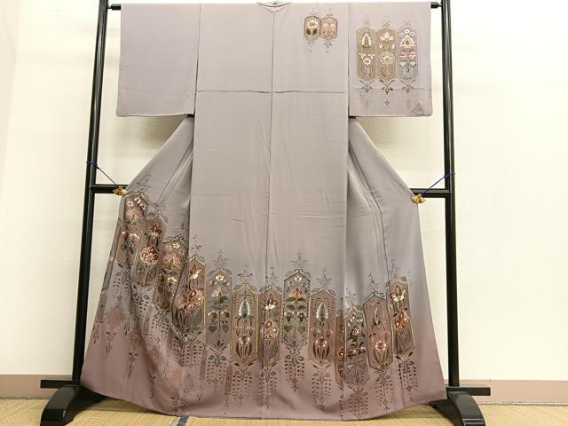 平和屋着物○訪問着 スワトウ刺繍 翠山刺繍 吉祥花文 暈し染め 平和屋着物○訪問着 スワトウ刺繍 翠山刺繍 吉祥花文 暈し染め