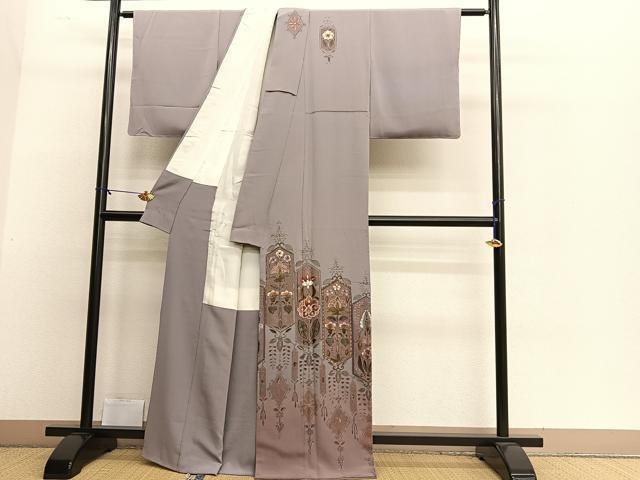 平和屋着物○訪問着 スワトウ刺繍 翠山刺繍 吉祥花文 暈し染め 平和屋着物○訪問着 スワトウ刺繍 翠山刺繍 吉祥花文 暈し染め