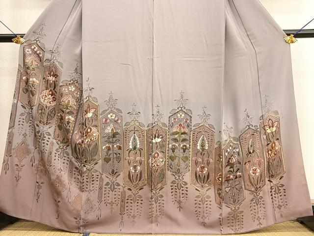 平和屋着物○訪問着 スワトウ刺繍 翠山刺繍 吉祥花文 暈し染め 平和屋着物○訪問着 スワトウ刺繍 翠山刺繍 吉祥花文 暈し染め