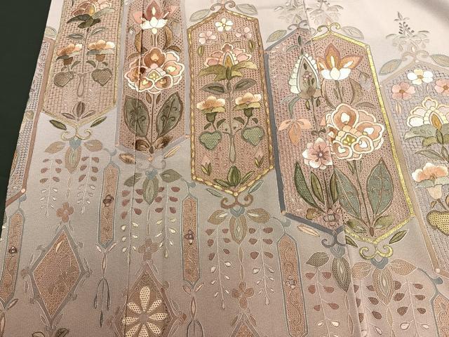 平和屋着物○訪問着 スワトウ刺繍 翠山刺繍 吉祥花文 暈し染め 平和屋着物○訪問着 スワトウ刺繍 翠山刺繍 吉祥花文 暈し染め