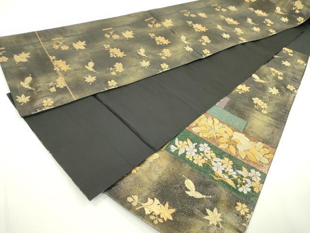 平和屋着物○太鼓柄袋帯 螺鈿織 花唐草文 金銀糸 引箔 正絹 逸品 平和屋着物○太鼓柄袋帯 螺鈿織 花唐草文 金銀糸 引箔 正絹 逸品