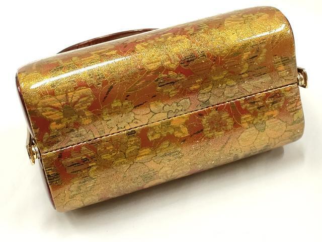 平和屋著物●和裝小物　和裝バッグ2點(diǎn)　ハンドバッグ　エナメル　花柄　逸品　AAAQ9210ay