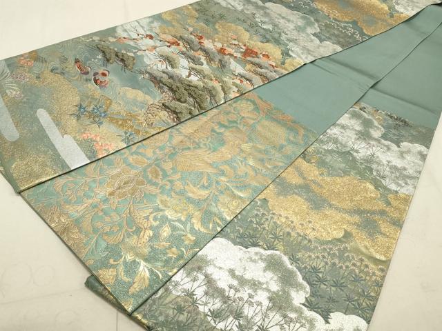 最高級 極上刺繍 西陣織 金糸 綴帯 藤織 木箱入 純金箔24K 刺繍
