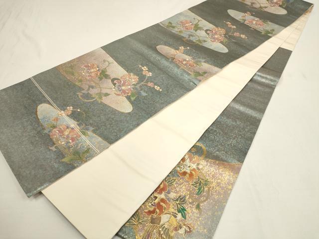 平和屋着物○六通柄袋帯 螺鈿 鳳凰枝花文 金銀彩 引箔 正絹 逸品 平和屋着物○六通柄袋帯 螺鈿 鳳凰枝花文 金銀彩 引箔 正絹 逸品