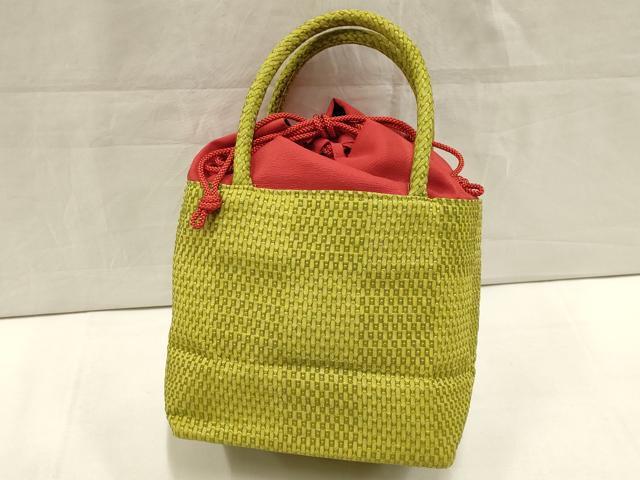 平和屋本店●和裝小物　和裝バッグ2點　ハンドバッグ　刺繍　花柄　桜　蝶　金纟　ちりめん　逸品　AAAT3570ay