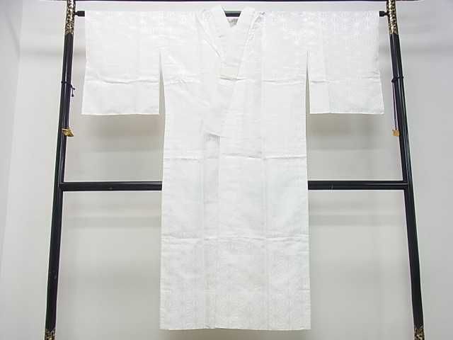 平和屋著物■長(zhǎng)襦袢　無(wú)雙仕立て　麻の葉地紋　洗える著物　DAAE1577ma