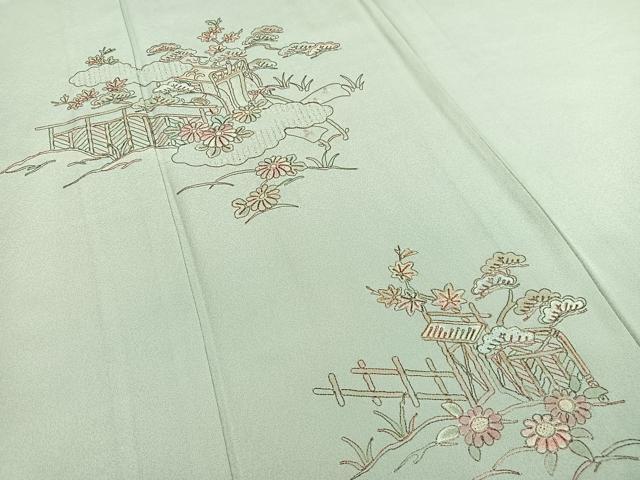 平和屋着物▽訪問着 単衣 中国三大刺繍 汕頭刺繍 スワトウ刺繍 平和屋着物▽訪問着 単衣 中国三大刺繍 汕頭刺繍 スワトウ刺繍