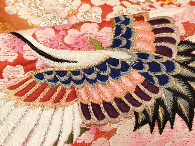平和屋着物○色打掛 和装 婚礼 結婚式 花嫁 神社挙式 刺繍 唐織