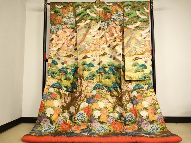 平和屋着物○色打掛 和装 婚礼 結婚式 花嫁 神社挙式 唐織 流水 平和屋着物○色打掛 和装 婚礼 結婚式 花嫁 神社挙式 唐織 流水