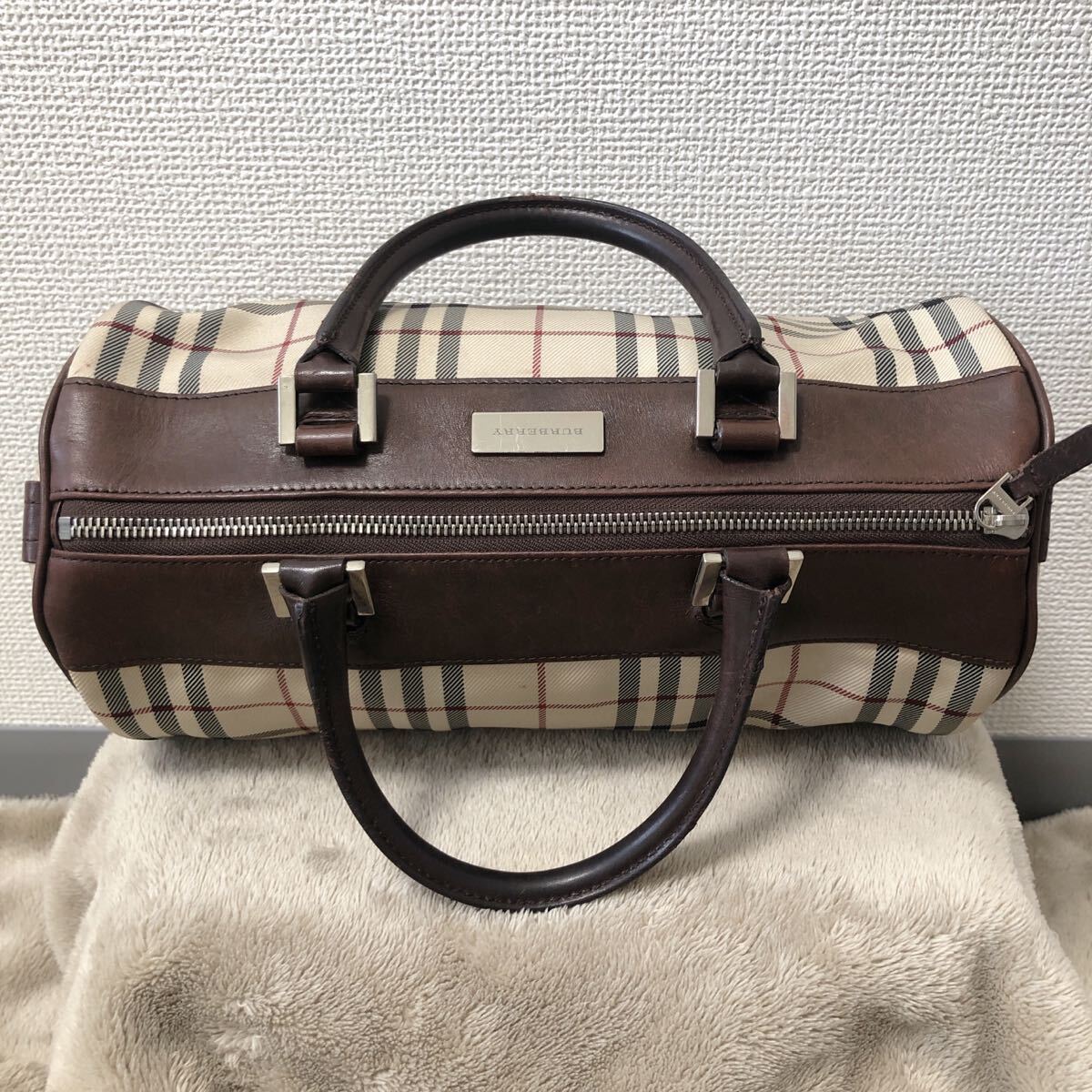 人気 BURBERRY バーバリー ミニボストン ハンドバッグ ノバ