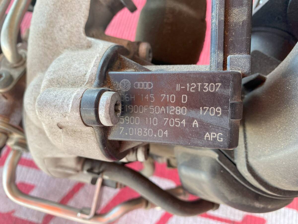 Audi アウディ A1 8X 8XCAX CAX ターボ タービン エキマニ付 実動車外し 羽がたつきなし 純正_画像2