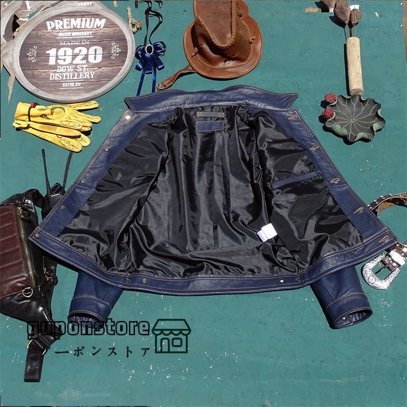 特売！人気推薦ライダースジャケット レザージャケット 牛革 バイクジャケット 本革 革ジャン メンズファッション Ｓ～5ＸＬ