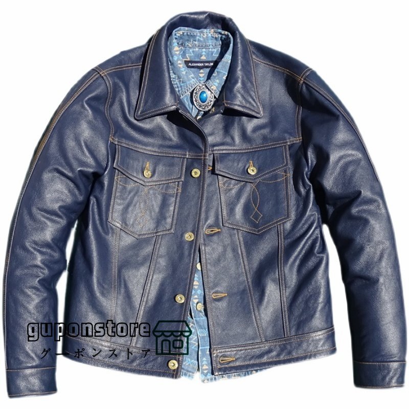 特売！人気推薦ライダースジャケット レザージャケット 牛革 バイクジャケット 本革 革ジャン メンズファッション Ｓ～5ＸＬ