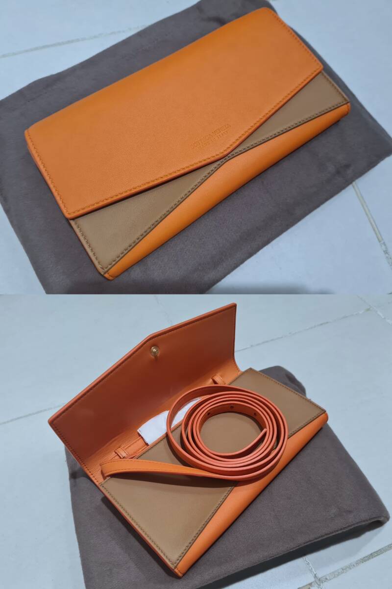 新品 BOTTEGA VENETA LEATHER WALLET WITH STRAP SHOULDER BAG 新品 BOTTEGA VENETA LEATHER WALLET WITH STRAP SHOULDER BAG