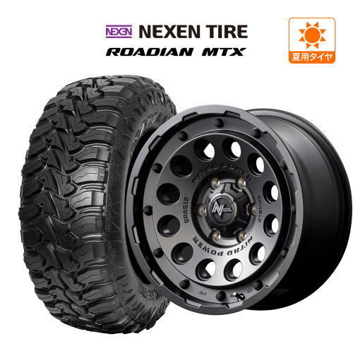 サマータイヤ ホイール 4本 MID ナイトロパワー H12 ショットガン ネクセン ROADIAN MTX 265/70R17_画像1